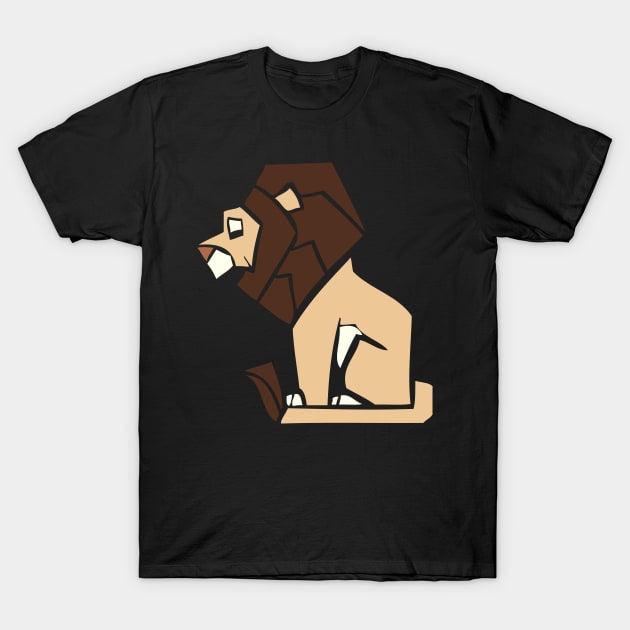 Simple Lion T-Shirt by CliffeArts